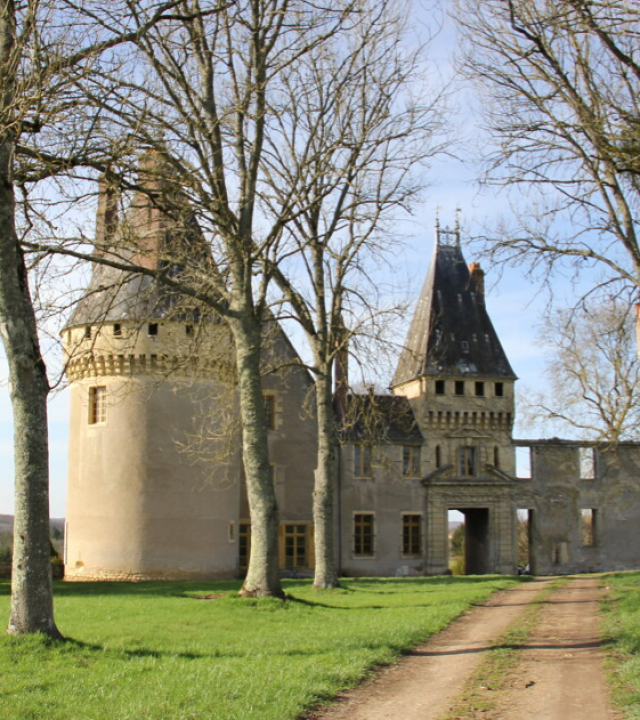 Vallei van de Nièvre met kasteel Des Bordes