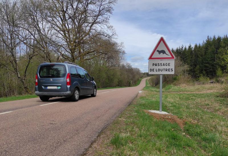Nieuw verkeersbord in de Nièvre