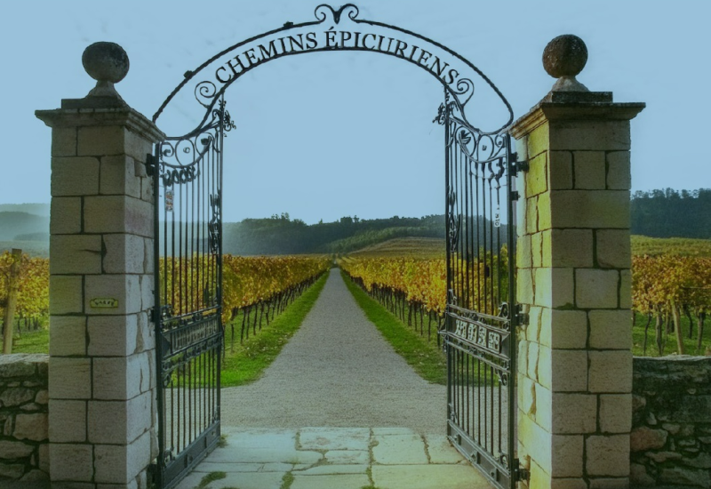 Chemins Épicuriens langs wijnroute Grands Crus